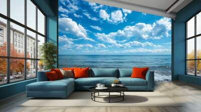 blue sky and sea Wall mural