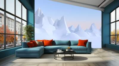 3d lowpoly abstract landscape Wall mural