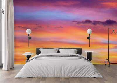 Red and yellow clouds in the sunset sky Wall mural