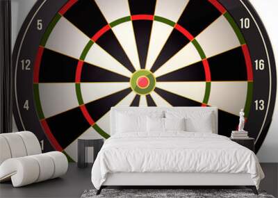 Dartboard realistic template. Game target. Round aim Wall mural