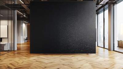 black wall background. Dark grey black texture background, black stone surfaces. Wall mural