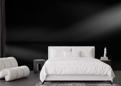 Black gradient with spotlight backdrop wallpaper. Abstract motion gradient black. Wall mural