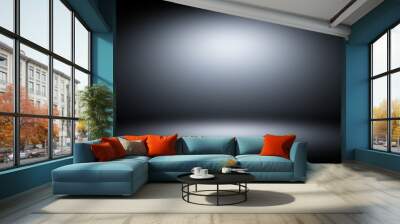 colorful blurred backgrounds / black background / dark grey background. Empty Gray Studio well use as background Wall mural