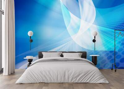 Light blue pattern with white line motion backdrop wallpaper. Clean blue geometric background. Wall mural