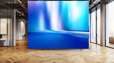 perspective floor backdrop blue room studio with light blue gradient spotlight backdrop background for display your product or artwork  Wall mural