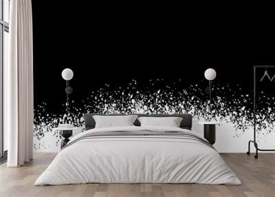 Black paint on a white background splashes background Wall mural