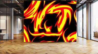 Fiery swirls texture background Wall mural