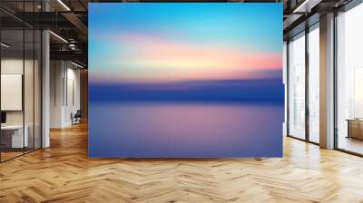 Motion blurred background of sunset on the sea Wall mural