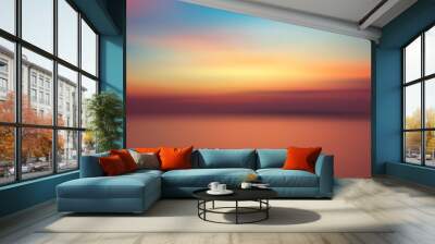 Motion blurred background of sunset on the sea Wall mural