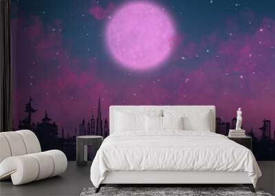 night city landscape Wall mural