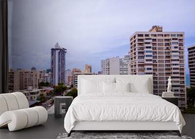 Colorful Skyline of San Juan Puerto Rico Wall mural