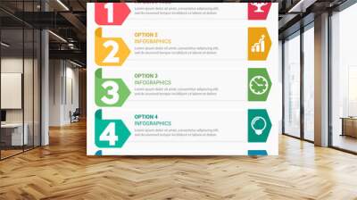 INFOGRAPHICS element abstract modern design the numbers top five template Wall mural