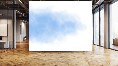 Blue fog in slow motion. Realistic atmospheric blue smoke. Blue fume slowly floating rises up. PNG.
 Wall mural