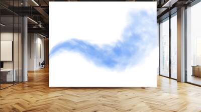 Blue fog or smoke. Blue smog clouds on floor. Cigarette smoke. Morning fog over land or water surface. Magic haze. Cloud, smoke, fog. PNG.
 Wall mural