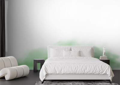 Fantastic green smoke. Magic smoke. Smog cloud on podium or stage. Fog vapor over ground or water surface, magic haze. PNG.
 Wall mural