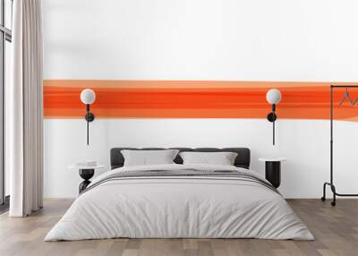 Hand drawn orange highlight marker stripes on transparent background. PNG. Wall mural