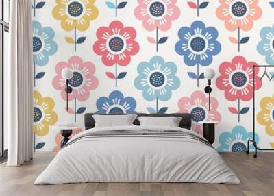 seamless floral pattern Wall mural