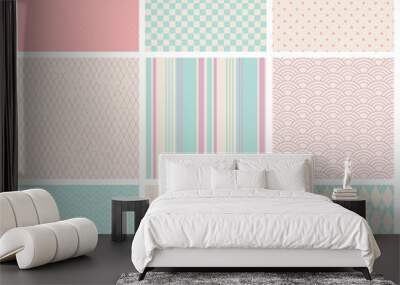 set of seamless patterns Wall mural