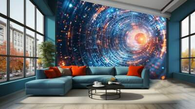 Exploring the potential of spacebased technologies for financial markets ,close-up,ultra HD,digital photography Wall mural