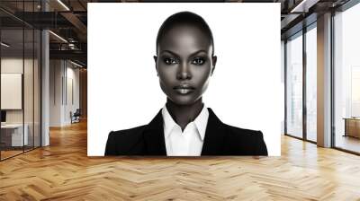 African American businesswoman isolated on white background Wall mural