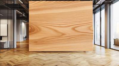 Macro shot of light oak wood surface with smooth grain and subtle texture details Wall mural