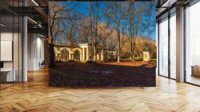 Sevenchapels and Friary in Vác. Seven chapels are seven stations of shrine of Holy Mary around the chapel Wall mural