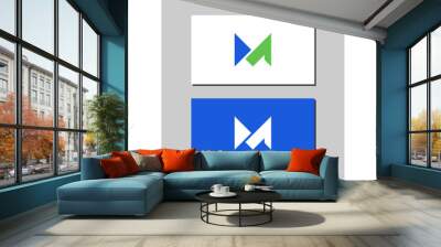 m letter sign icon white and ... Wall mural