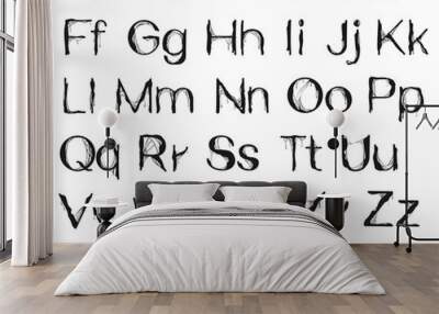 Halloween spider web alphabet letters and number Wall mural