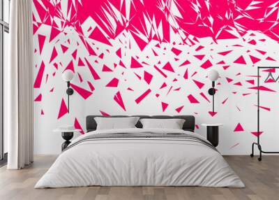 red abstract background of geometric shapes Wall mural