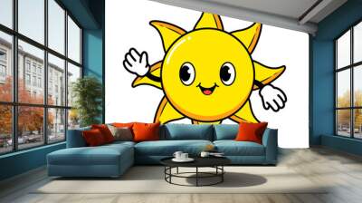 cute sun cartoon for children book Wall mural