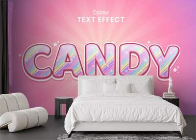 decorative candy Font and Alphabet vector Wall mural