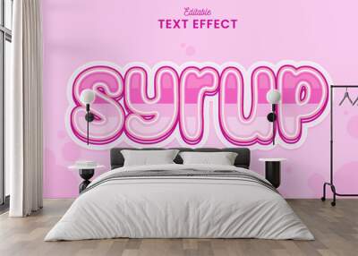 decorative syrup editable text effect vector design Wall mural