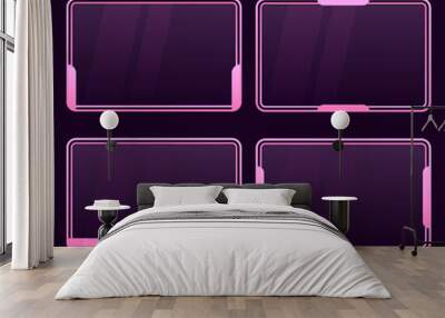 overlay streaming frame with gradient color design Wall mural