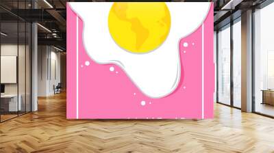 World food day with egg and world in yolk vector Wall mural