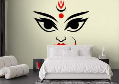 Durga puja illustration fesival background  Wall mural