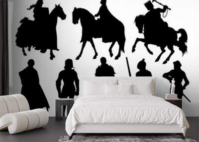 Knight silhouettes Wall mural