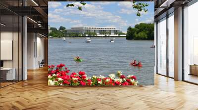 Kayaking in Potomac River in springtime - Washington D.C. United States of America Wall mural