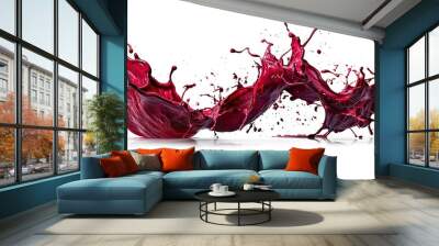 A vibrant splash of red liquid on a white background. Perfect for use as a graphic design element or a background. Wall mural