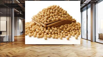 Pile of soy beans. Generative AI Wall mural