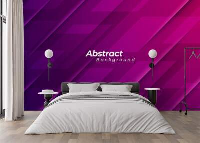 Trendy Purple vector background with abstract geometric shape. Wall mural