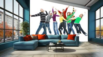 group of cheerful friends Wall mural