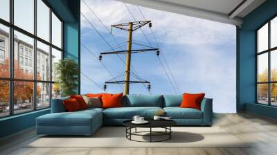 power line supports Wall mural