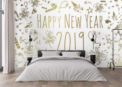 happy new year 2019 Wall mural