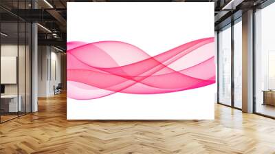 Pink wave abstract background design element - curves banner Wall mural