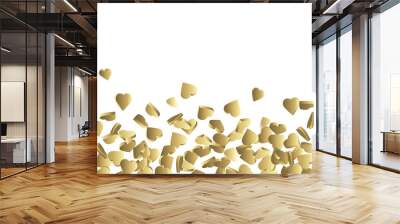 Valentines day illustration - Gold hearts love background design Wall mural