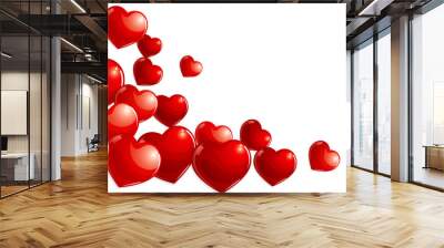 wave of love hearts illustration - valentines day design banner Wall mural