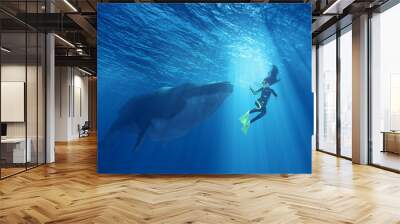 Diving woman Wall mural