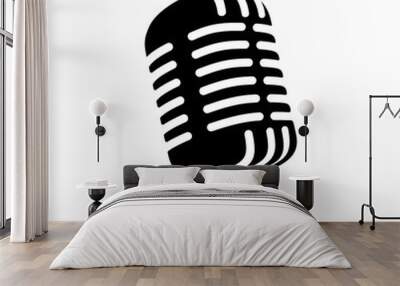 retro microphone vector sign Wall mural