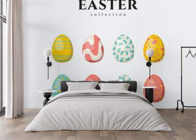 happy easter egg rabbit bunny vector element icon pattern background logo event cartoon sale poster Wall mural