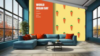 world vegan day health vegetable diet green vitamin vector ingredient food november market herbal Wall mural